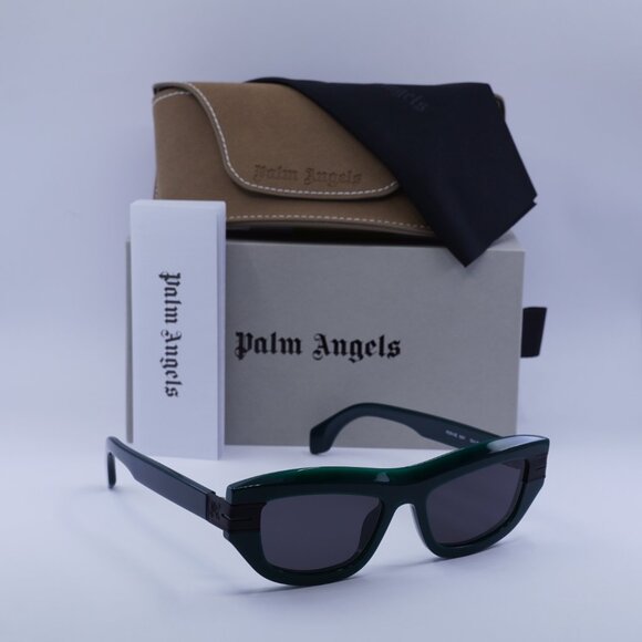 Palm Angels PERI10E CLAIRE 5507 Cat Eye Sunglasses - Green/Dark Grey - Picture 4 of 9